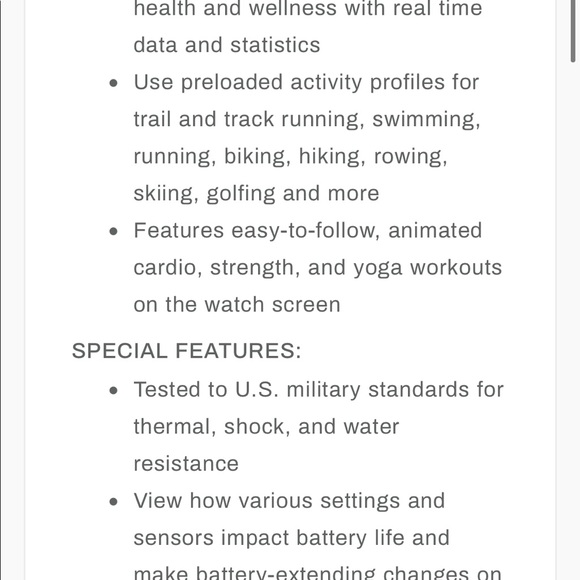 Garmin Fenix 5S Sapphire crystal  Smartwatch - Picture 8 of 13